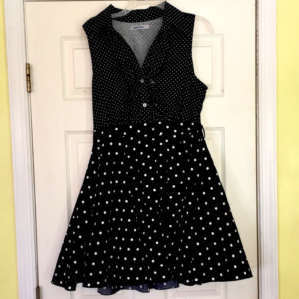 Bailey Blue Knee High Polka Dot Dress